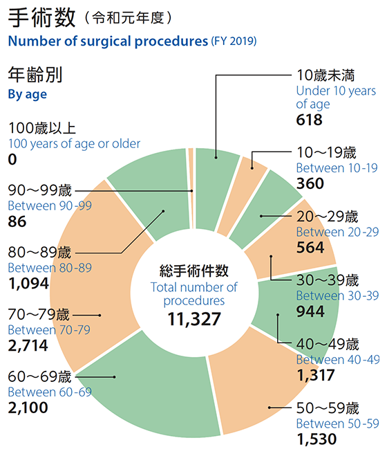 Number of surgical procedures 